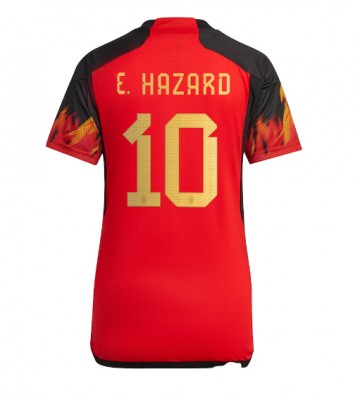 Belgien Eden Hazard #10 Replika Hjemmebanetrøje Dame VM 2022 Kortærmet